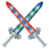 2-Pack GeoSword Dueling Play Swords with Movement-Activated LED Lights & Battle Sounds