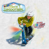 LED Ski Skooter Fold-up Snowboard Kick-Scooter for Snow Sports, Assorted Colors