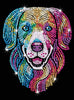 HARLEQUIN HOUND Sequin Art® Purple - Sparkling Rainbow Dog Art Picture Craft Kit