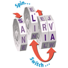 WORD SPIN CHALLENGE Edition Handheld Magnetic Travel Word Game with 10 Wheels