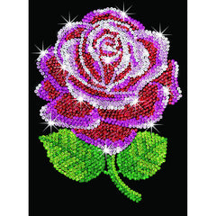 Rose-in-Heart Picture Kit - Sequin Art® Craft Teen Sparkling DIY Arts -  GeospacePlay