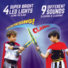 GeoSword 18-inch Dueling Gladiator Play Swords with LED Lights & Movement-Activated Battle Sounds