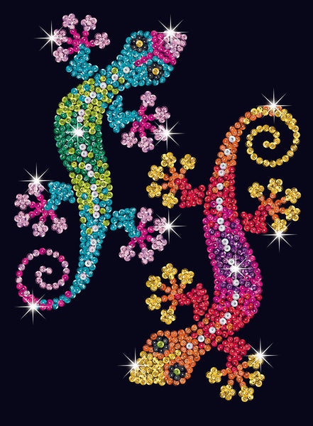 GECKOS Sequin Art Blue - Sparkling Picture Craft Kit