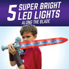 GeoSword Dueling Play Sword with Movement-Activated LED Lights & Battle Sounds, Assorted Colors (Single Sword)