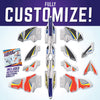 GeoGlide Dueling Dual Fighters Glider Set to Build 2 Large Customizable Planes with Launchers & Display Hooks