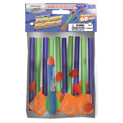 Micro Combo Shotz Replacement Foam & Straw Rockets (for All Micro Shotz Launchers)