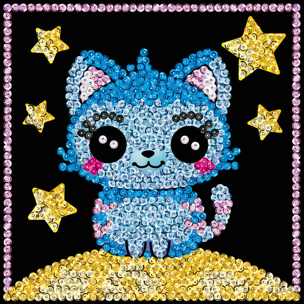 Sequin Art® 60 Kitten Sparkling Mini Craft Kit - Complete in 1 Hour