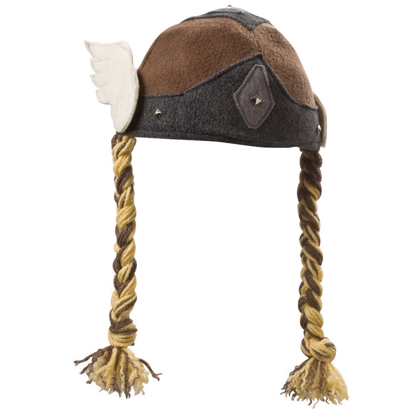 Beasty Buddies Fleece Hat, Viking Valkyrie Girl with Braids
