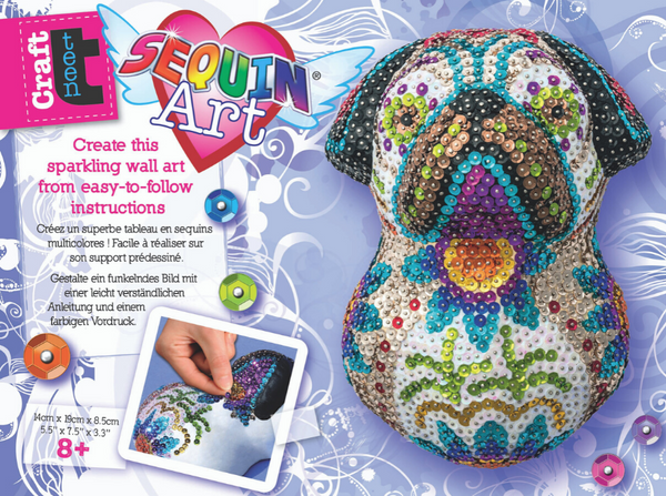 Geospace Sequin Art Purple Series Peacock Wall Picture Kit - DIY Sparkling Craft For Adults & Kids - View #9