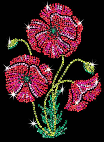 POPPIES Sequin Art® Purple - Sparkling Art Picture Craft Kit