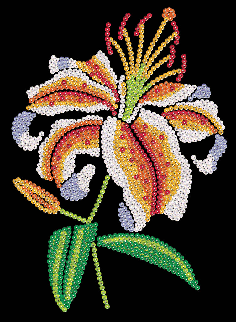 tiger lily cross stitch pattern TIGER LILY Sequin Art® Purple - Sparkling Art Picture Craft Kit