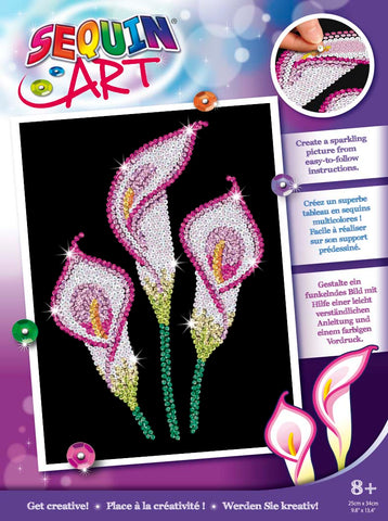 Rose-in-Heart Picture Kit - Sequin Art® Craft Teen Sparkling DIY Arts -  GeospacePlay