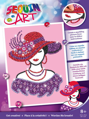 RED HATTER Sequin Art® Purple Range - Sparkling Art Picture Craft Kit