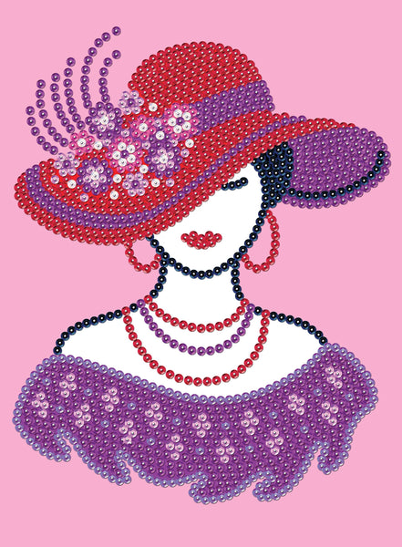 RED HATTER Sequin Art® Purple Range - Sparkling Art Picture Craft Kit