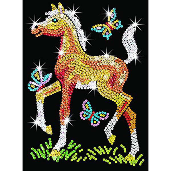 FREYA the FOAL Sequin Art® Red Sparkling Arts & Crafts Picture Kit