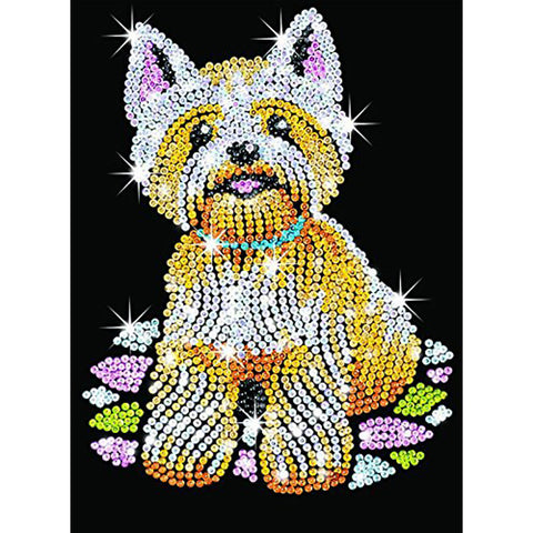 Sequin Art® Blue, Westie, Sparkling Arts and Crafts Picture Kit