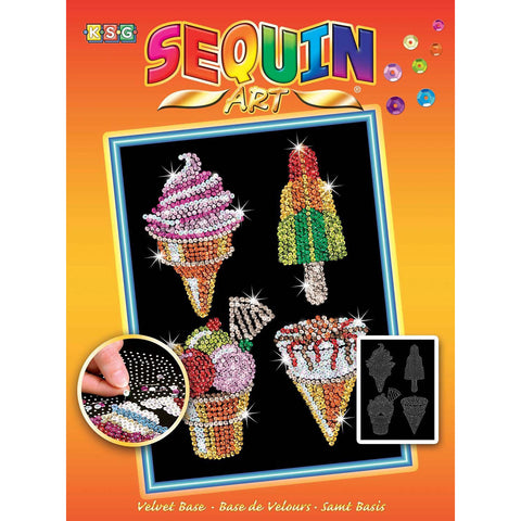 Sequin Art® Orange, Ice Creams, Sparkling Arts and Crafts Picture Kit