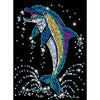 DOLPHIN Sequin Art® Blue - Sparkling DIY Arts & Crafts Picture Kit