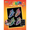 STREET FEET Sequin Art® Orange, Sparkling Arts and Crafts Picture Kit
