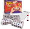Deluxe WORD SPIN Family Edition Crossword Style Game with Magnetic Wheels