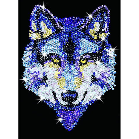 Sequin Art® Blue, Wolf, Sparkling Arts and Crafts Picture Kit