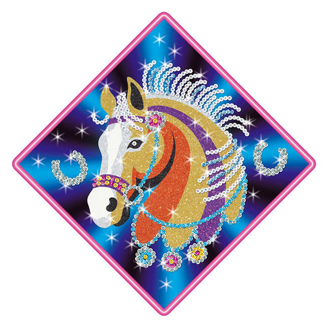 HORSE Sequin Art® Stardust, Sparkling Arts and Crafts Picture Kit