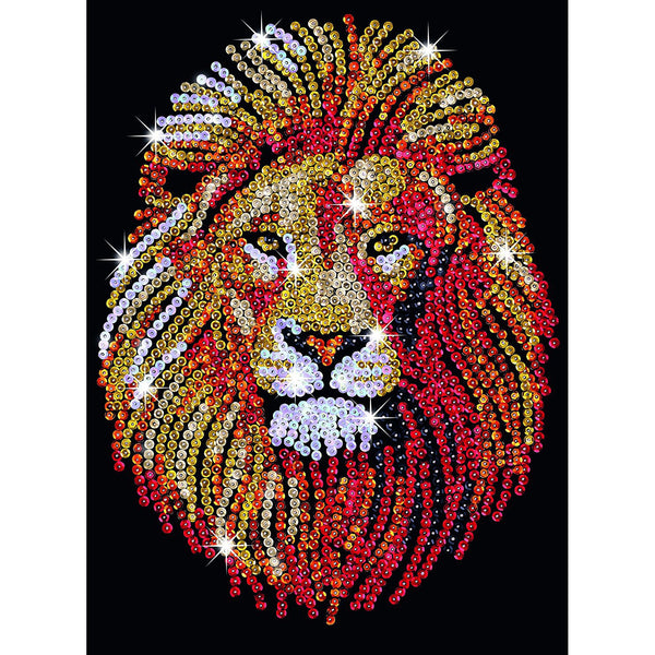 GOLDEN LION Sequin Art Blue - Sparkling Picture Craft Kit