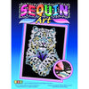 SNOW LEOPARD Sequin Art® Blue Sparkling Arts & Crafts DIY Picture Kit