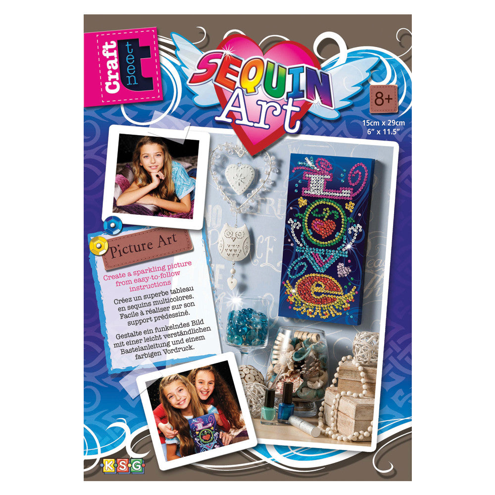 Sequin Art® Craft Teen, Love, Sparkling Arts and Crafts Picture Kit -  GeospacePlay