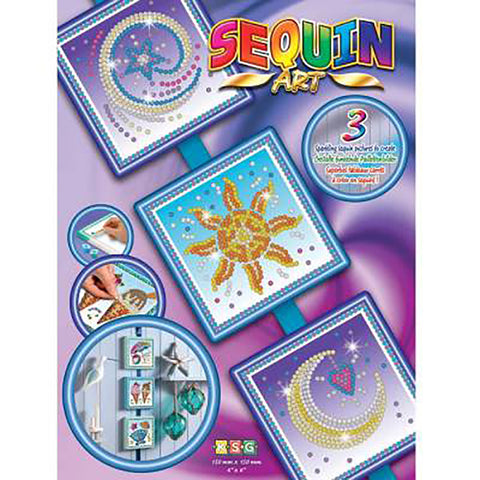 Sequin Art® Blue, Love Birds, Sparkling Arts and Crafts Picture Kit -  GeospacePlay